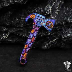 Hand Carved Mini Titanium Alloy Crowbar Outdoor Small Tools Key Chain Pendant Style Multifunctional Unpacking Bottle Opener EDC