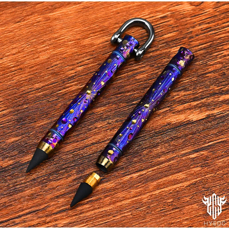 Star Sky Limited Titanium Alloy MINI Eternal Pencil Needn‘t Shave Erasable Pencil Portable Key Pocket Emergency Writing EDC