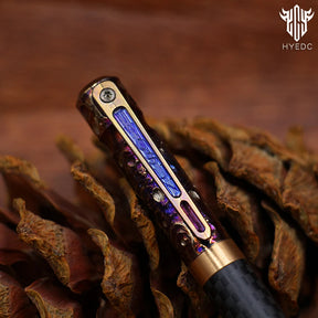 Star Sky Hand Carved Titanium Alloy Tactical Pen - Limited Edition EDC Metal Signature Neutral Outdoor Stationery