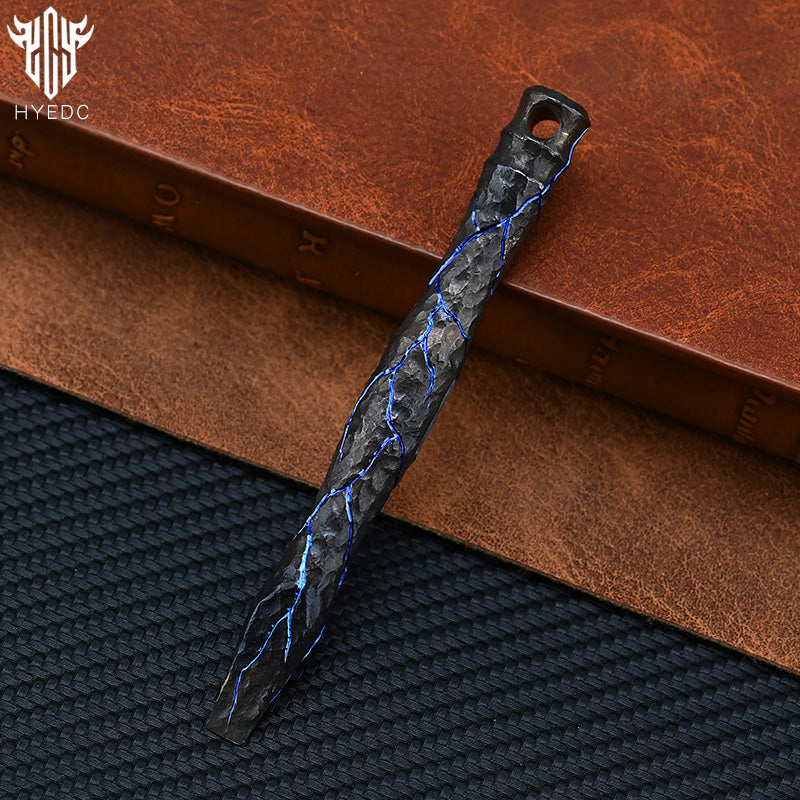 Hand Carving Stone pattern Titanium Alloy Multi-Function Crowbar  Opener Outdoor Crowbar EDC