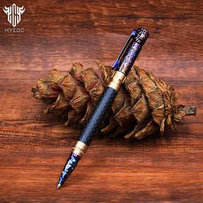Star Sky Hand Carved Titanium Alloy Tactical Pen - Limited Edition EDC Metal Signature Neutral Outdoor Stationery